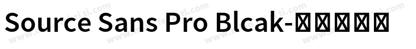 Source Sans Pro Blcak字体转换